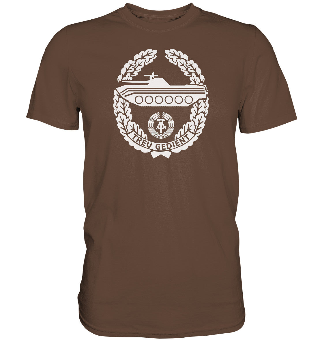 DDR Ostalgie Shirt Unisex • NVA-ORDEN - TREU GEDIENT - MOT. SCHÜTZENTRUPPEN
