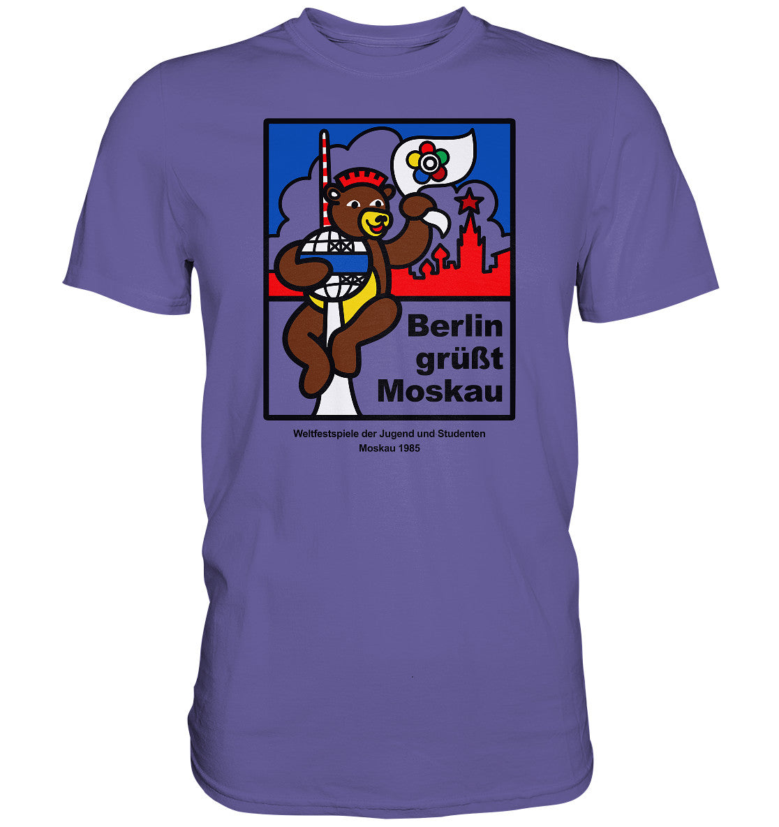 DDR Ostalgie Shirt Unisex • WELTFESTSPIELE DER JUGEND, MOSKAU 1985