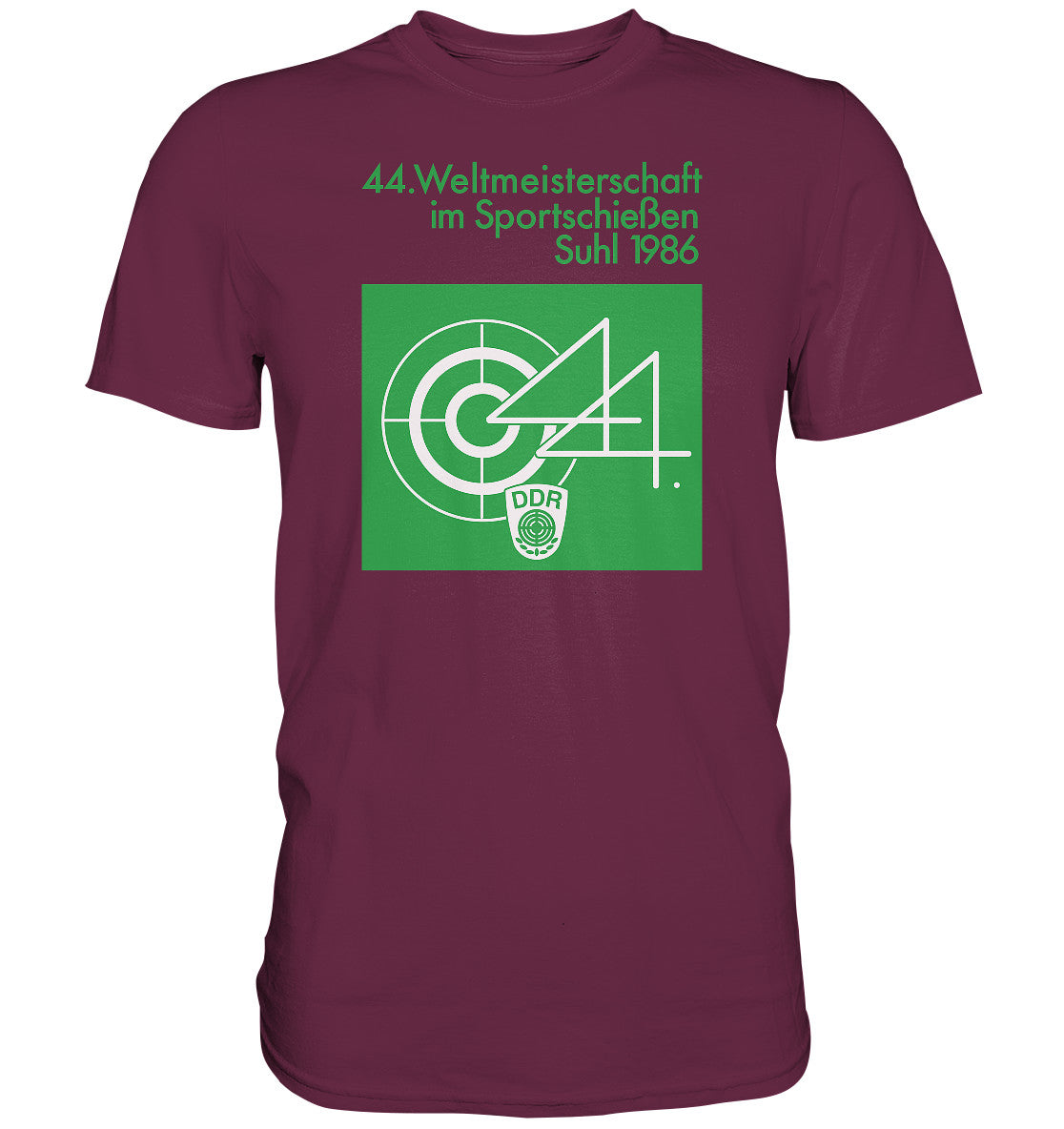 DDR Ostalgie Shirt Unisex • WELTMEISTERSCHAFT SPORTSCHIESSEN SUHL 1986