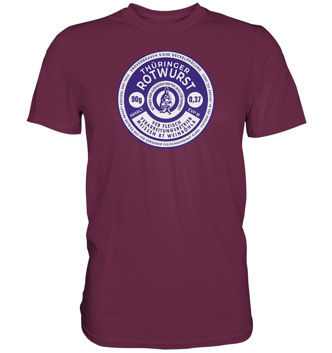 DDR Ostalgie Shirt Unisex • THÜRINGER ROTWURST KONSERVE