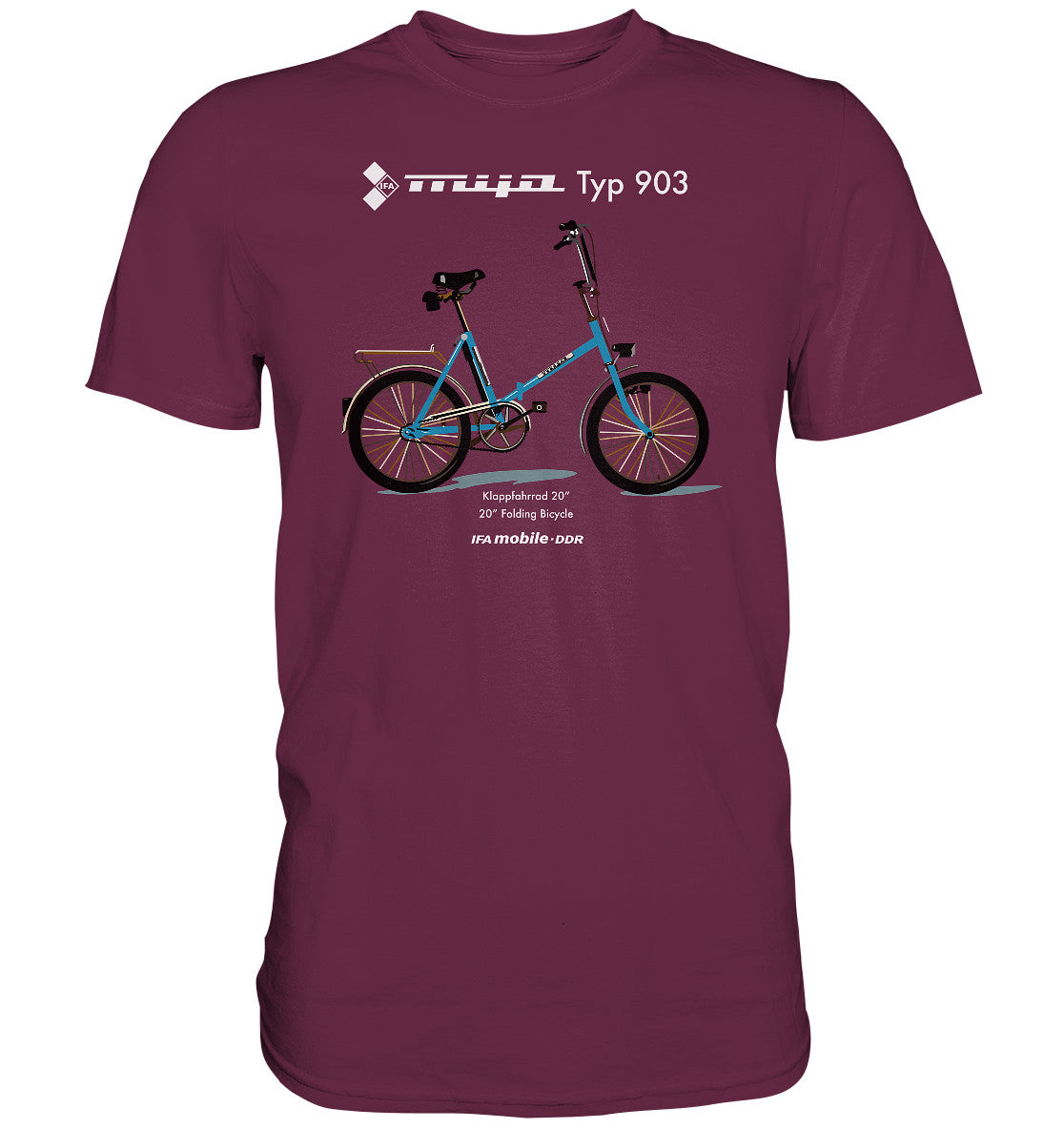 DDR Ostalgie Shirt Unisex • MIFA KLAPPRAD TYP 903 - ORIGINAL WERBUNG