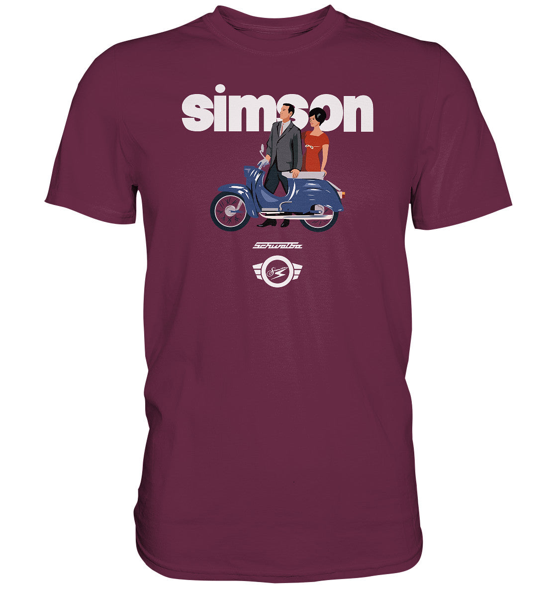 DDR Ostalgie Shirt Unisex • SIMSON SCHWALBE - ORIGINAL WERBUNG 1964