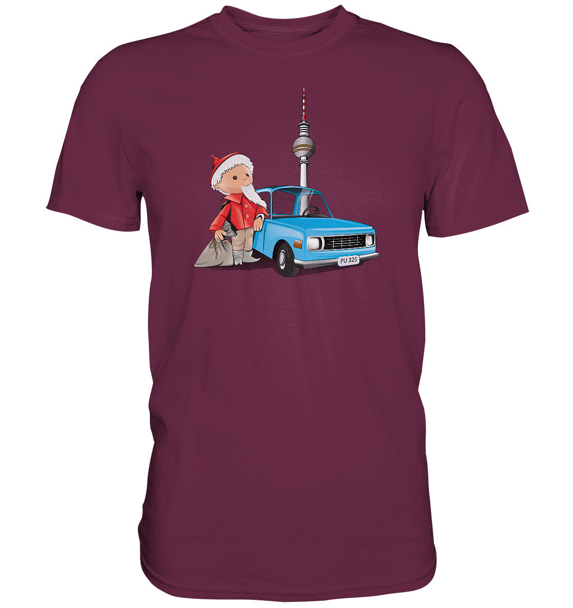 DDR Ostalgie Shirt Unisex • UNSER SANDMÄNNCHEN - MIT WARTBURG IN BERLIN (PU-325)