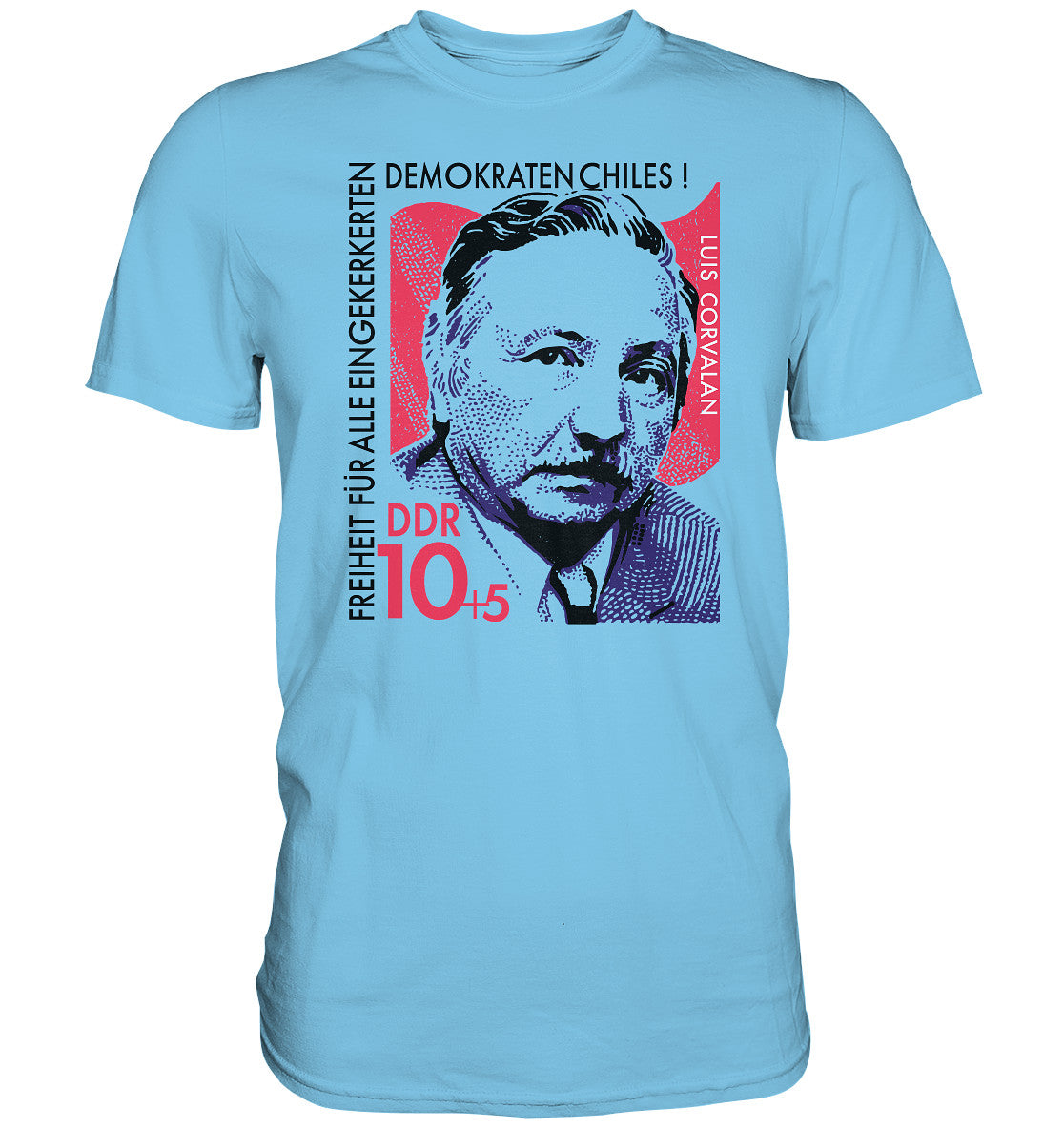 DDR Ostalgie Shirt Unisex • DDR BRIEFMARKE - FREIHEIT FÜR LUIS CORVALAN
