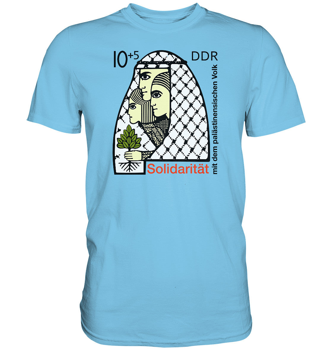 DDR Ostalgie Shirt Unisex • SOLIDARITÄT MIT DEM PALÄSTINENSISCHEN VOLK