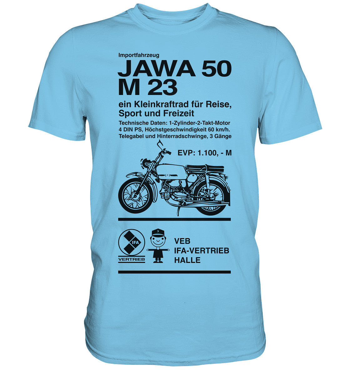 DDR Ostalgie Shirt Unisex • JAWA 50 M23 - ORIGINALPLAKAT