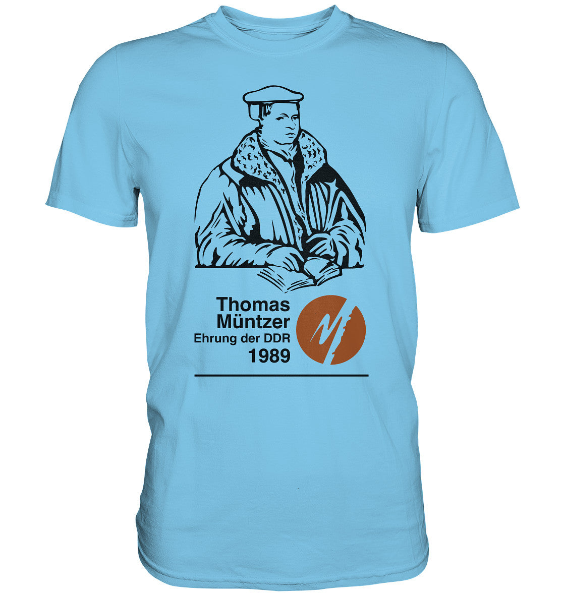 DDR Ostalgie Shirt Unisex • THOMAS MÜNTZER - EHRUNG DER DDR 1990