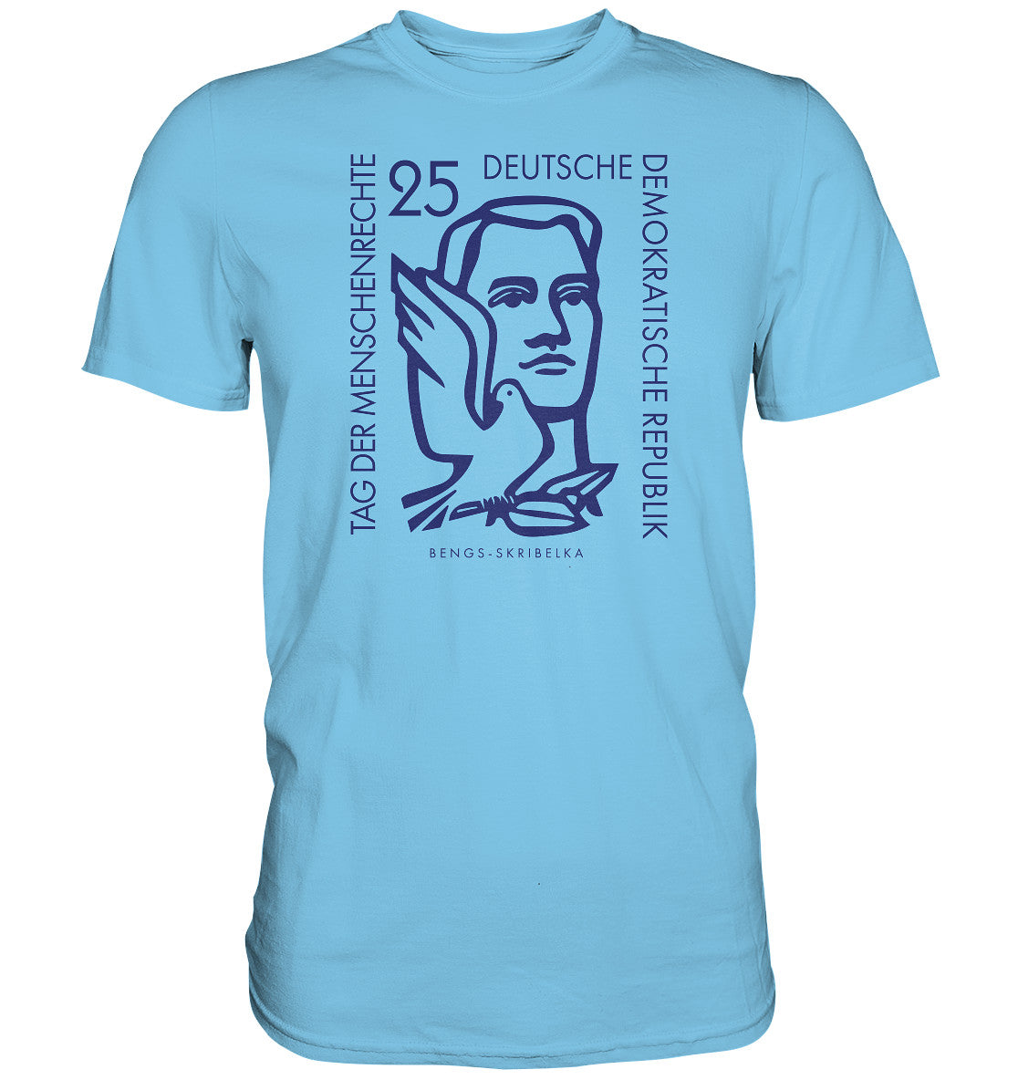 DDR Ostalgie Shirt Unisex • DDR BRIEFMARKE - TAG DER MENSCHENRECHTE
