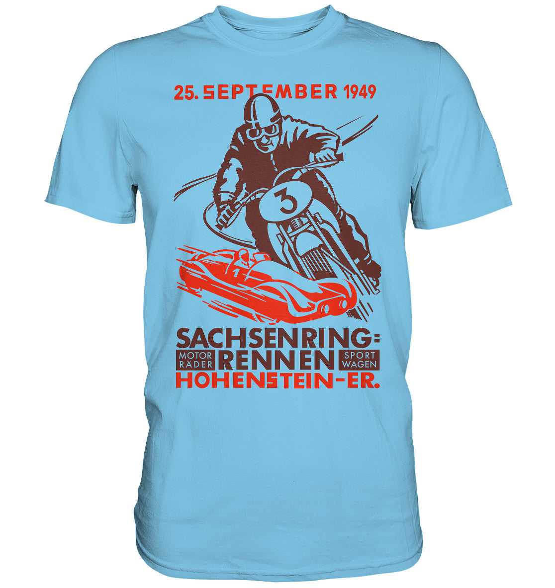 DDR Ostalgie Shirt Unisex • SACHSENRING-RENNEN 1949 - hell