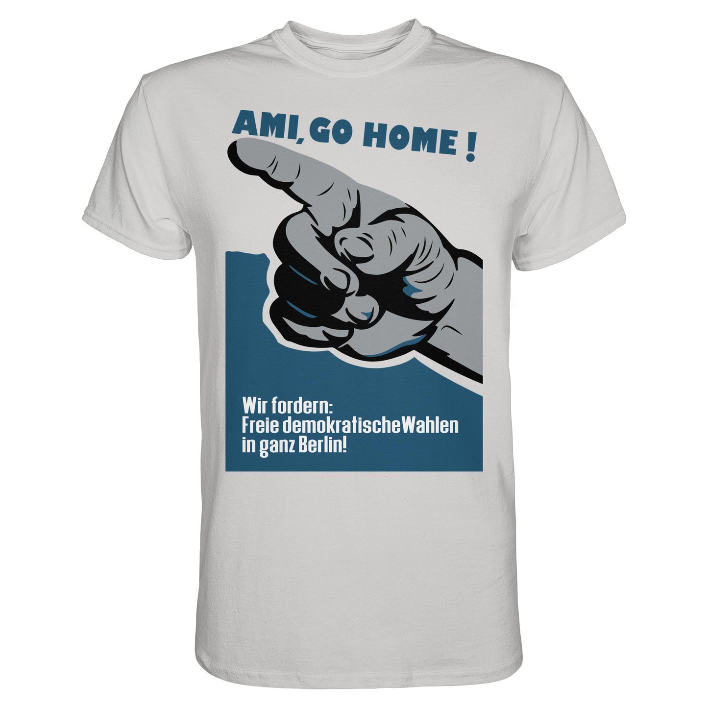DDR Ostalgie Shirt Unisex • AMI GO HOME! ORIGINALPLAKAT 1950