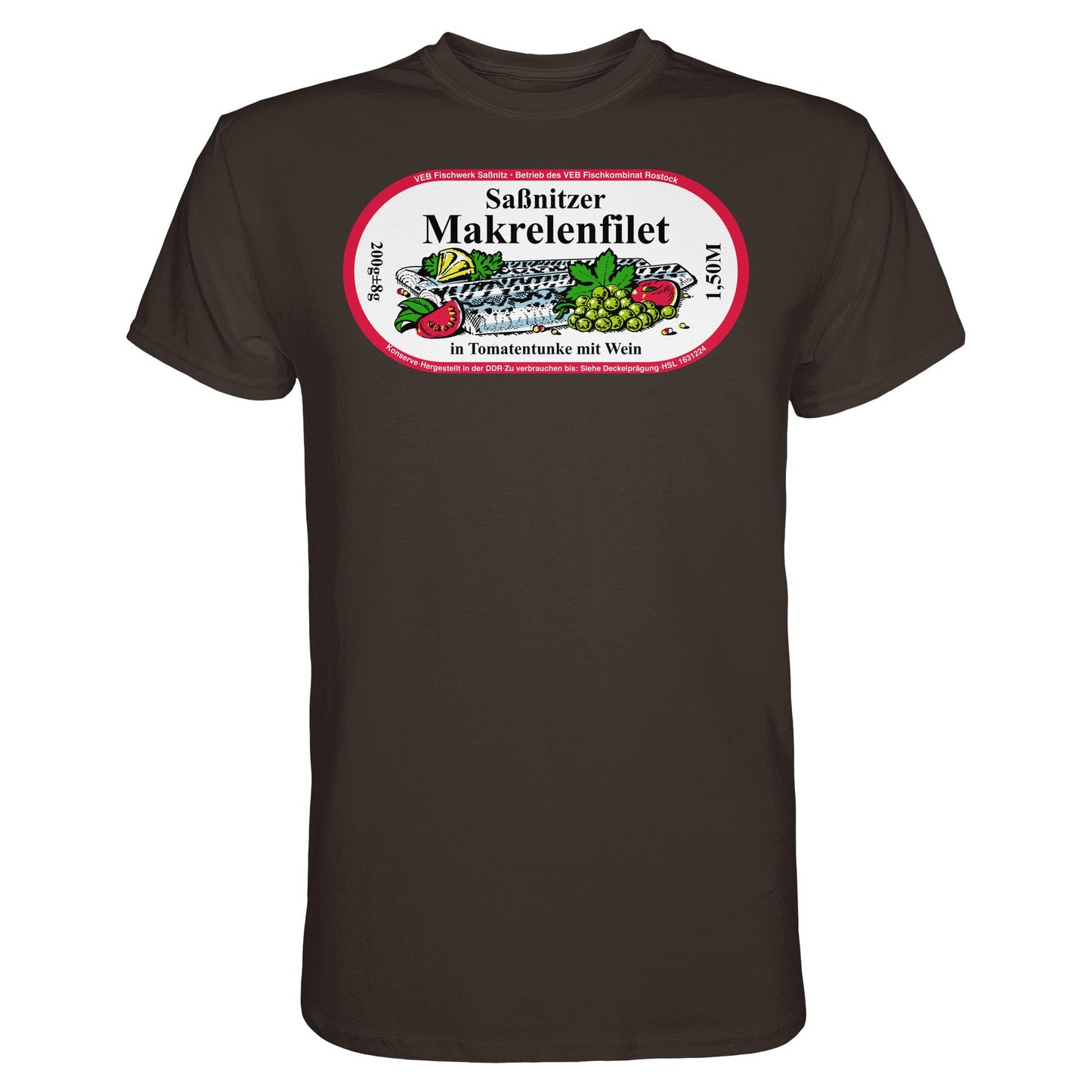 DDR Ostalgie Shirt Unisex • SASSNITZER MAKRELENFILET - VEB FISCHWERK