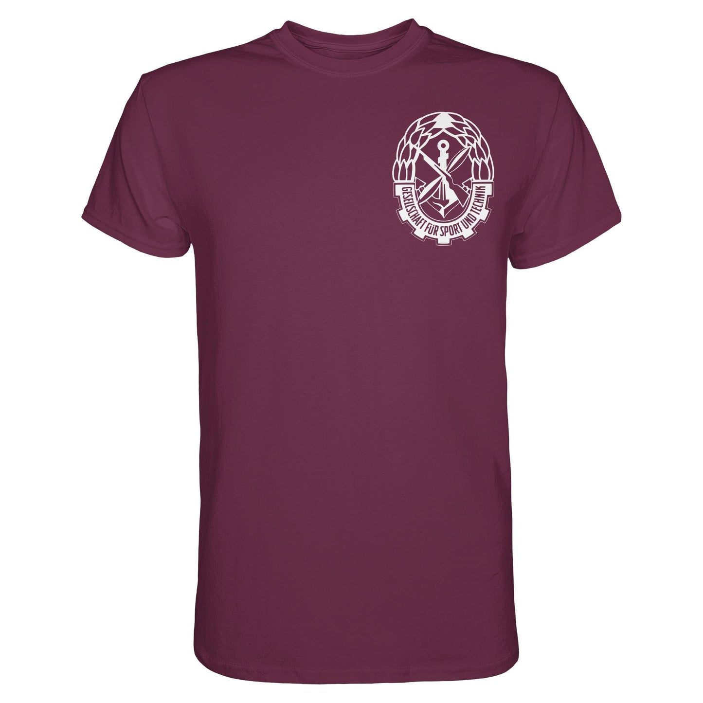 DDR Ostalgie Shirt Unisex • GST - GESELLSCHAFT FÜR SPORT UND TECHNIK (BRUST EMBLEM)