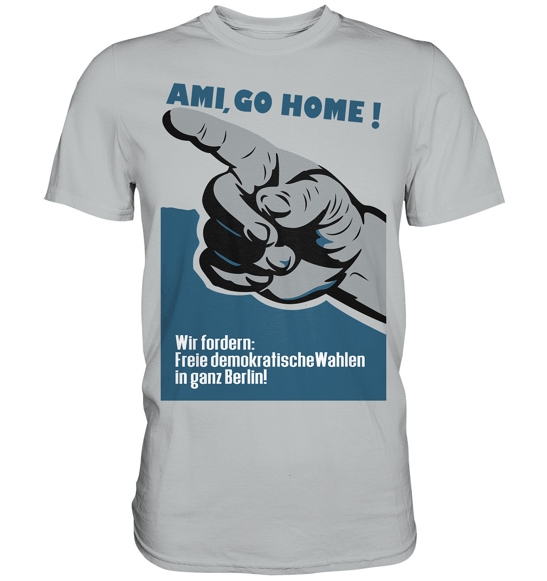 DDR Ostalgie Shirt Unisex • AMI GO HOME! ORIGINALPLAKAT 1950