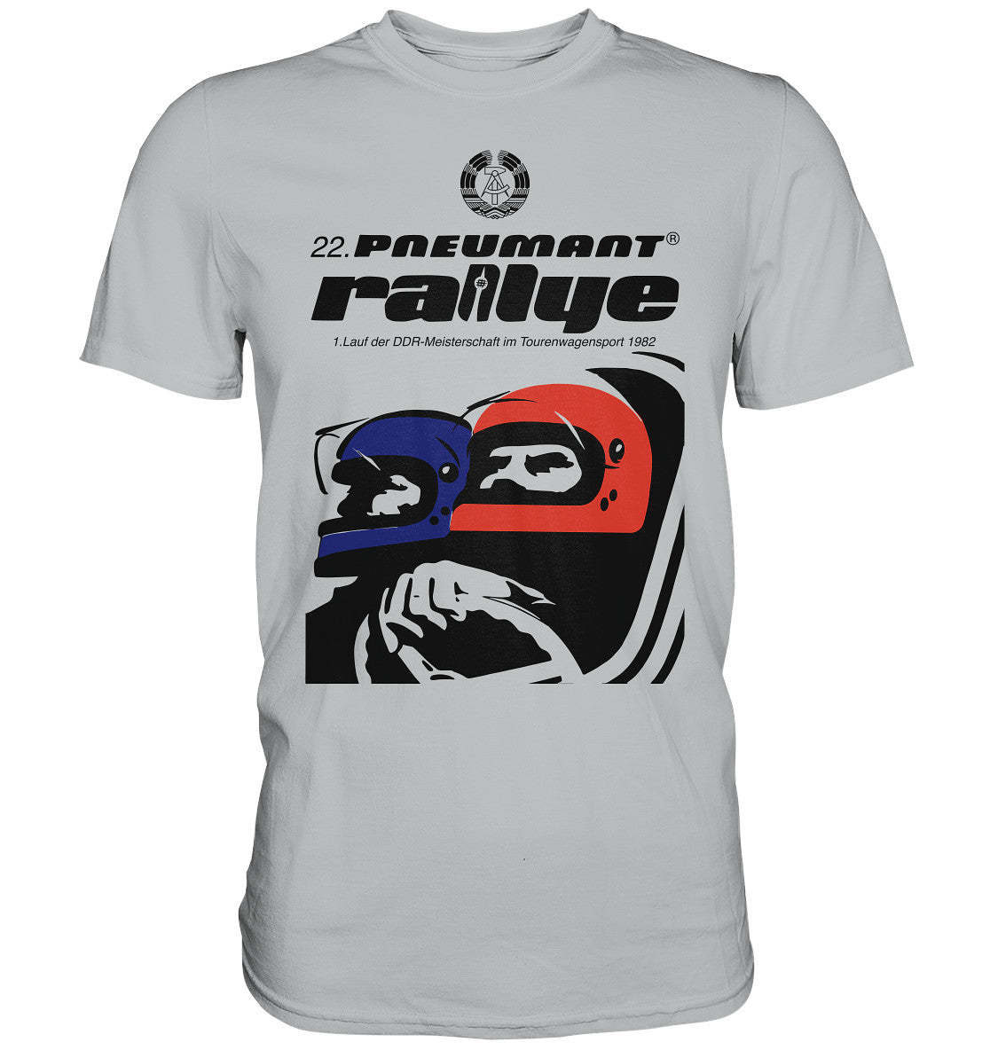 DDR Ostalgie Shirt Unisex • 22. PNEUMANT RALLYE 1982 (ORIGINAL DDR-PLAKAT)