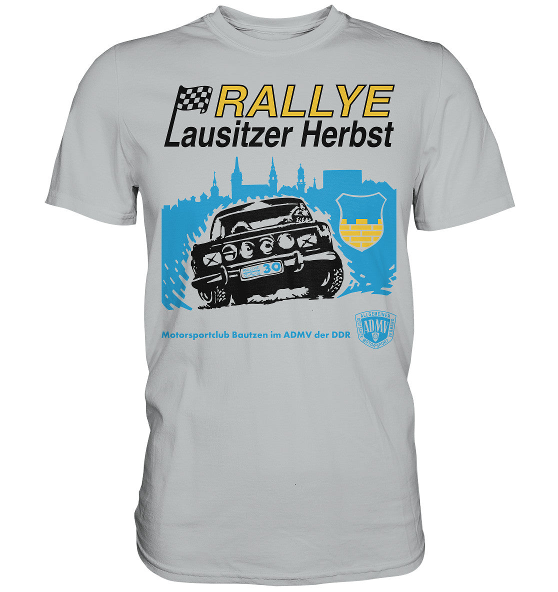 PREMIUM SHIRT UNISEX • RALLYE LAUSITZER HERBST, MOTORSPORTCLUB BAUTZEN