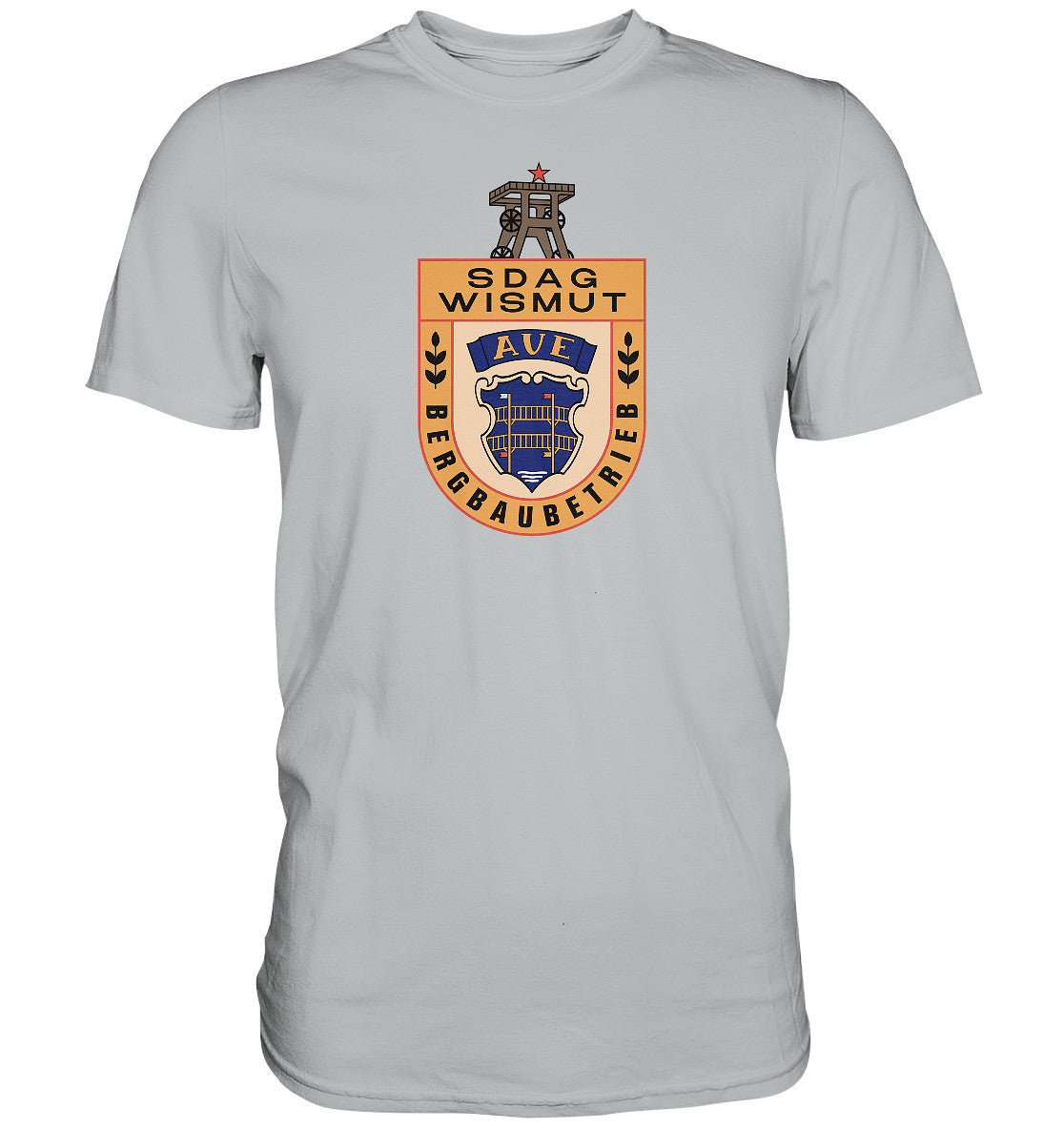 DDR Ostalgie Shirt Unisex • SDAG WISMUT AUE - ABZEICHEN