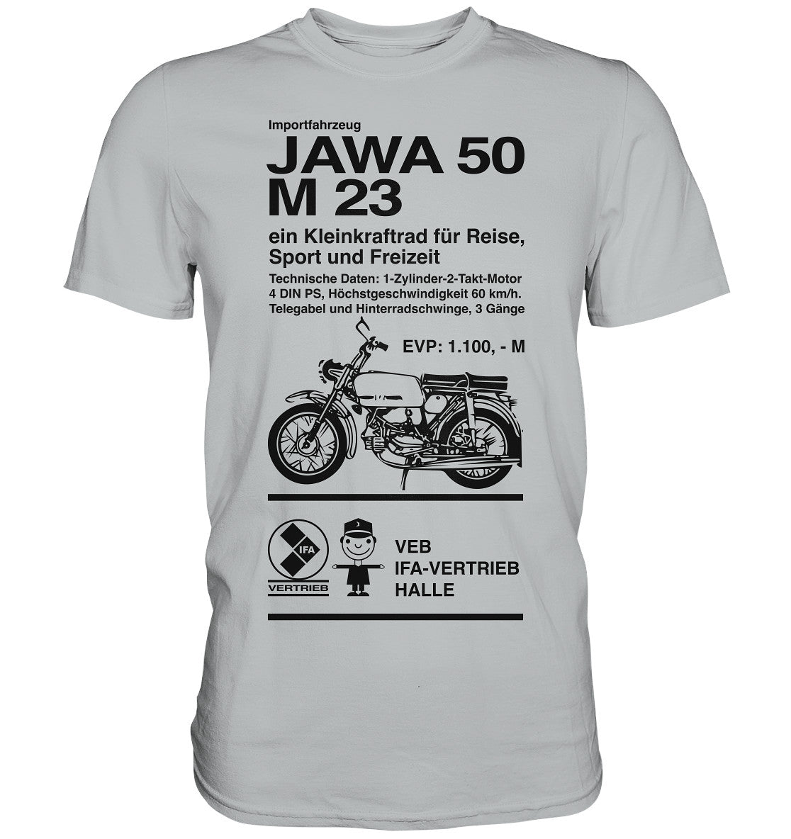 DDR Ostalgie Shirt Unisex • JAWA 50 M23 - ORIGINALPLAKAT