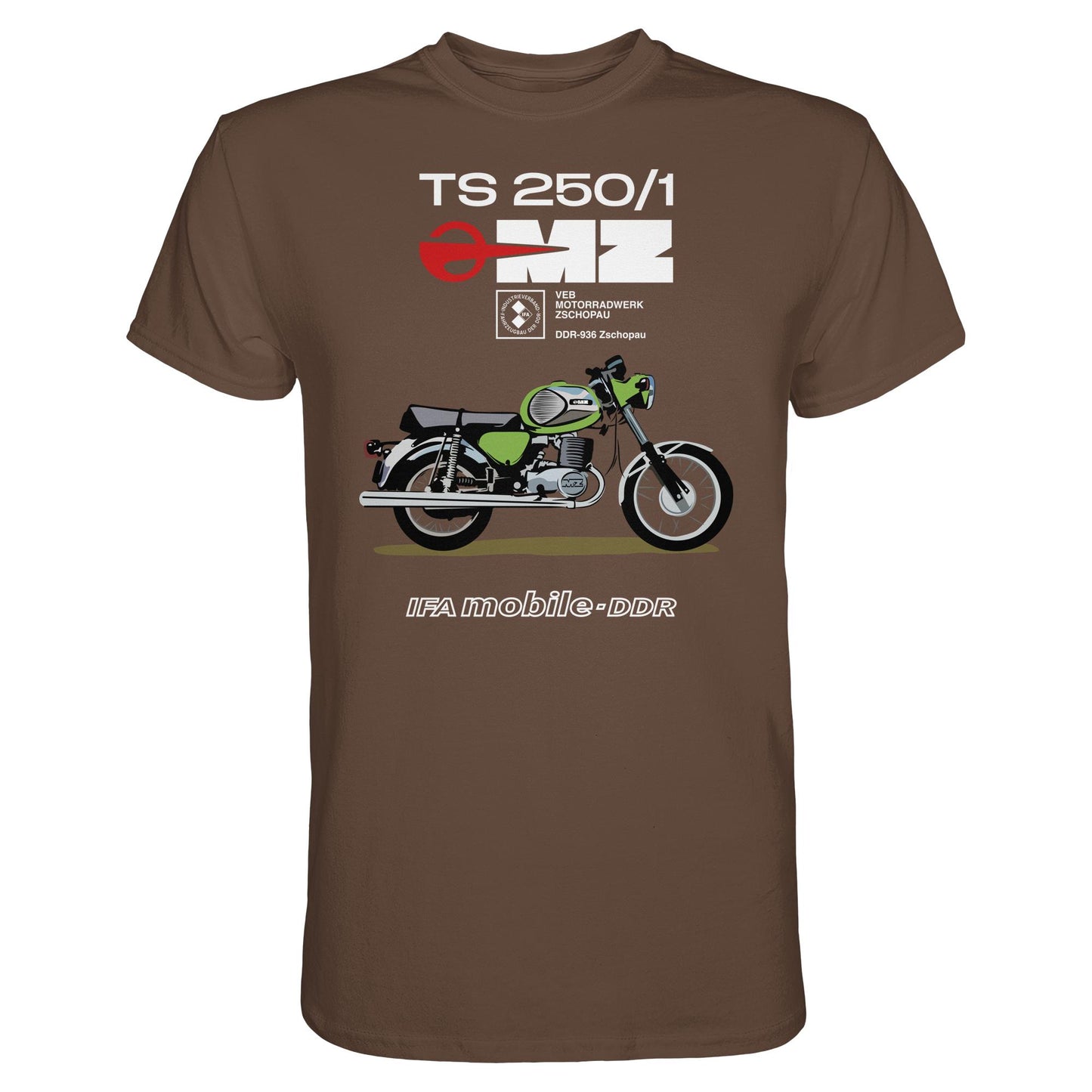 DDR Ostalgie Shirt Unisex • MZ TS 250 GRÜN (ORIGINAL DDR-PLAKAT)
