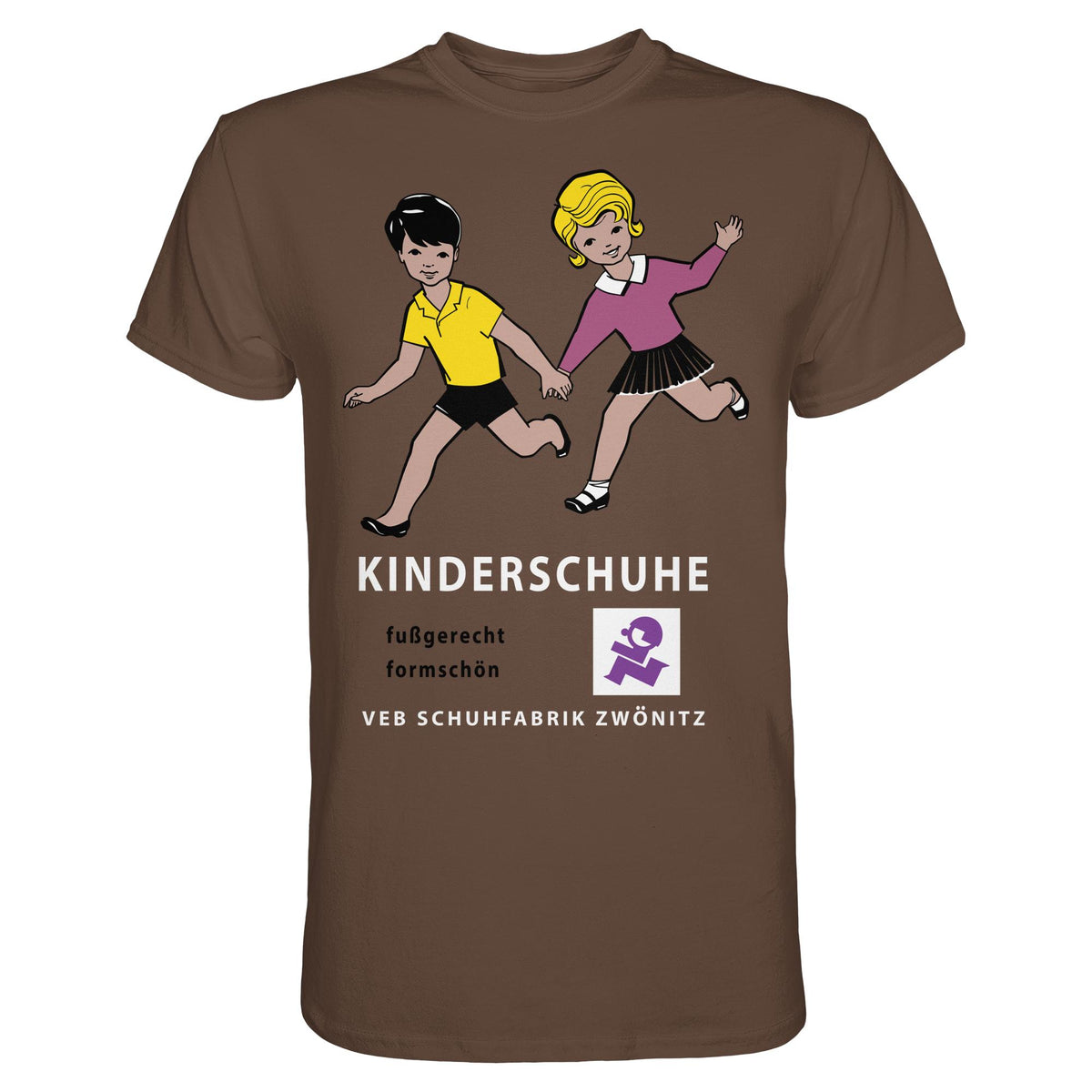 DDR Ostalgie Shirt Unisex • KINDERSCHUHE VEB SCHUHFABRIK ZWÖNITZ