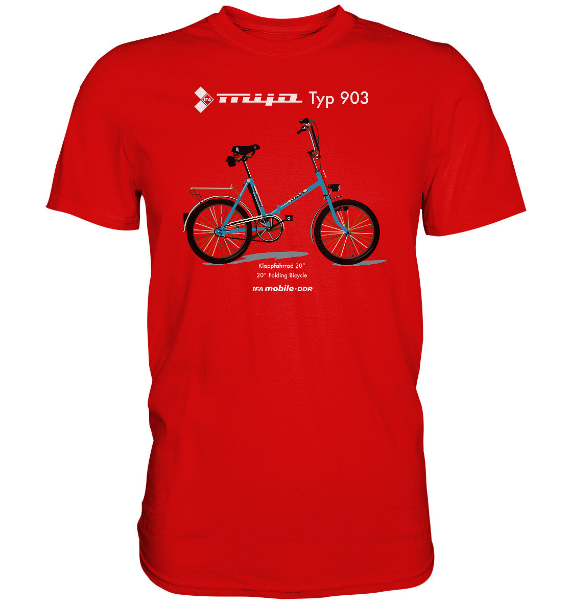 DDR Ostalgie Shirt Unisex • MIFA KLAPPRAD TYP 903 - ORIGINAL WERBUNG