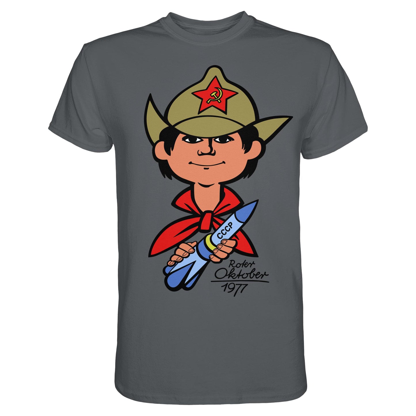 DDR Ostalgie Shirt Unisex • ROTER OKTOBER 1917 (ORIGINAL NICKI-MOTIV)
