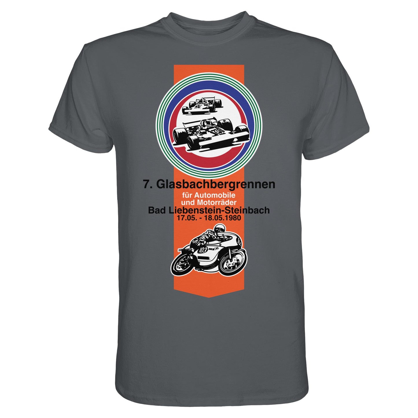 DDR Ostalgie Shirt Unisex • GLASBACHBERGRENNEN BAD LIEBENSTEIN (ORIGINAL WIMPEL)