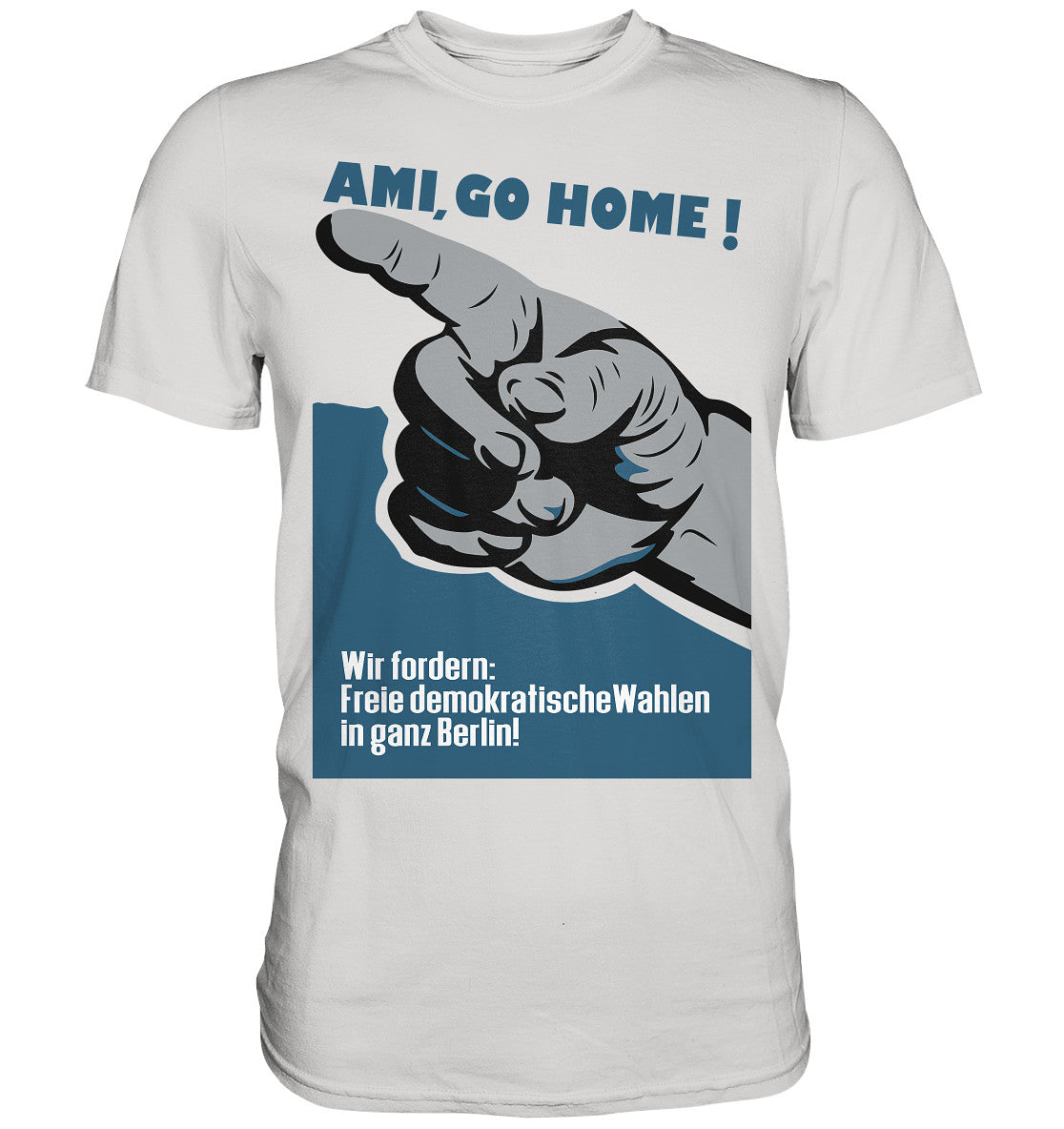 DDR Ostalgie Shirt Unisex • AMI GO HOME! ORIGINALPLAKAT 1950