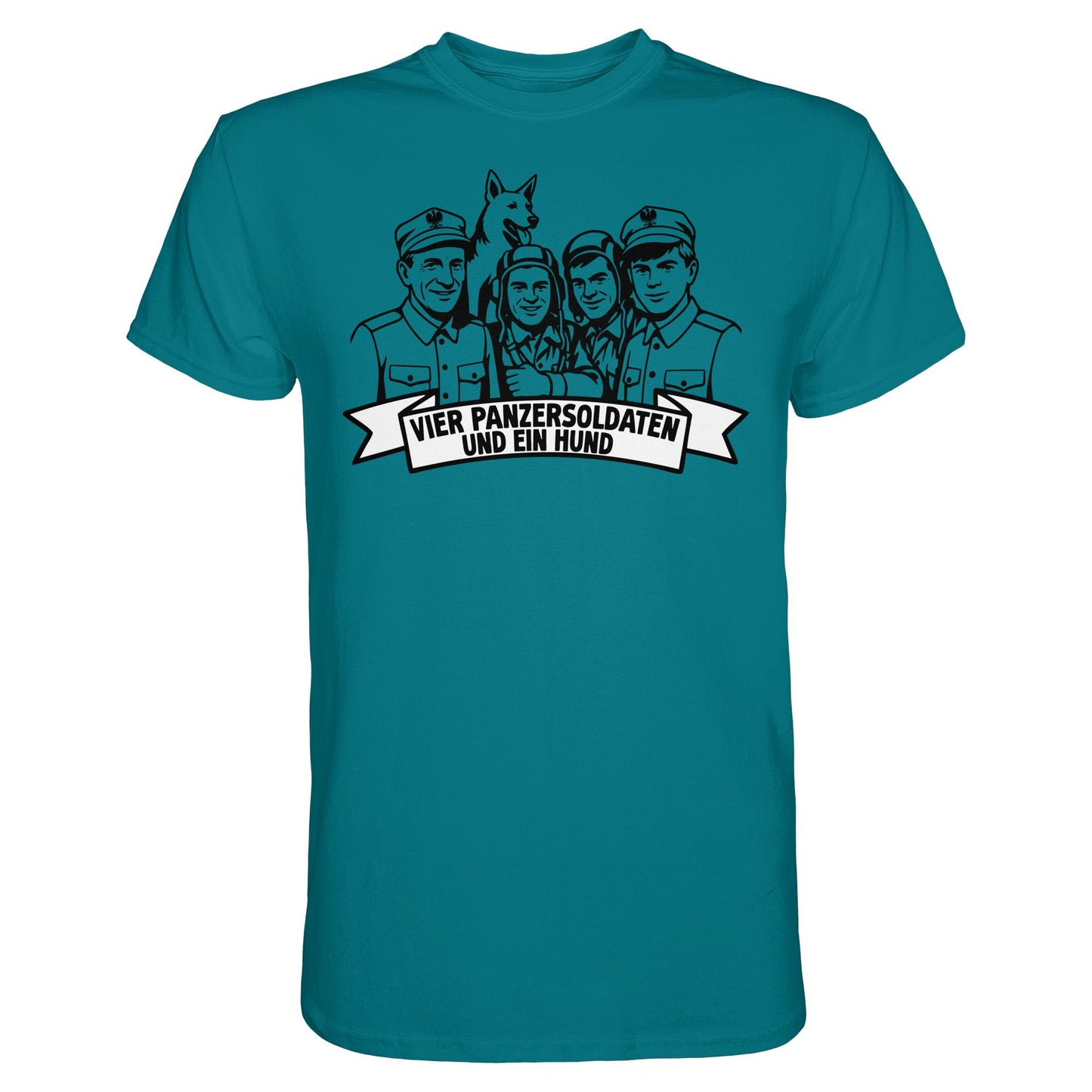 DDR Ostalgie Shirt Unisex • VIER PANZERSOLDATEN UND EIN HUND