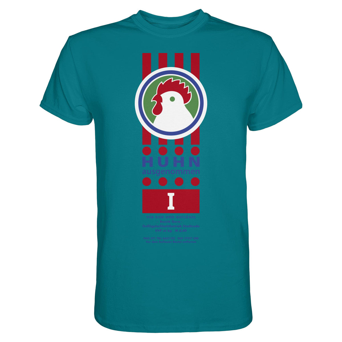 DDR Ostalgie Shirt Unisex • HUHN AUSGENOMMEN - VEB EIER UND GEFLÜGEL GERA