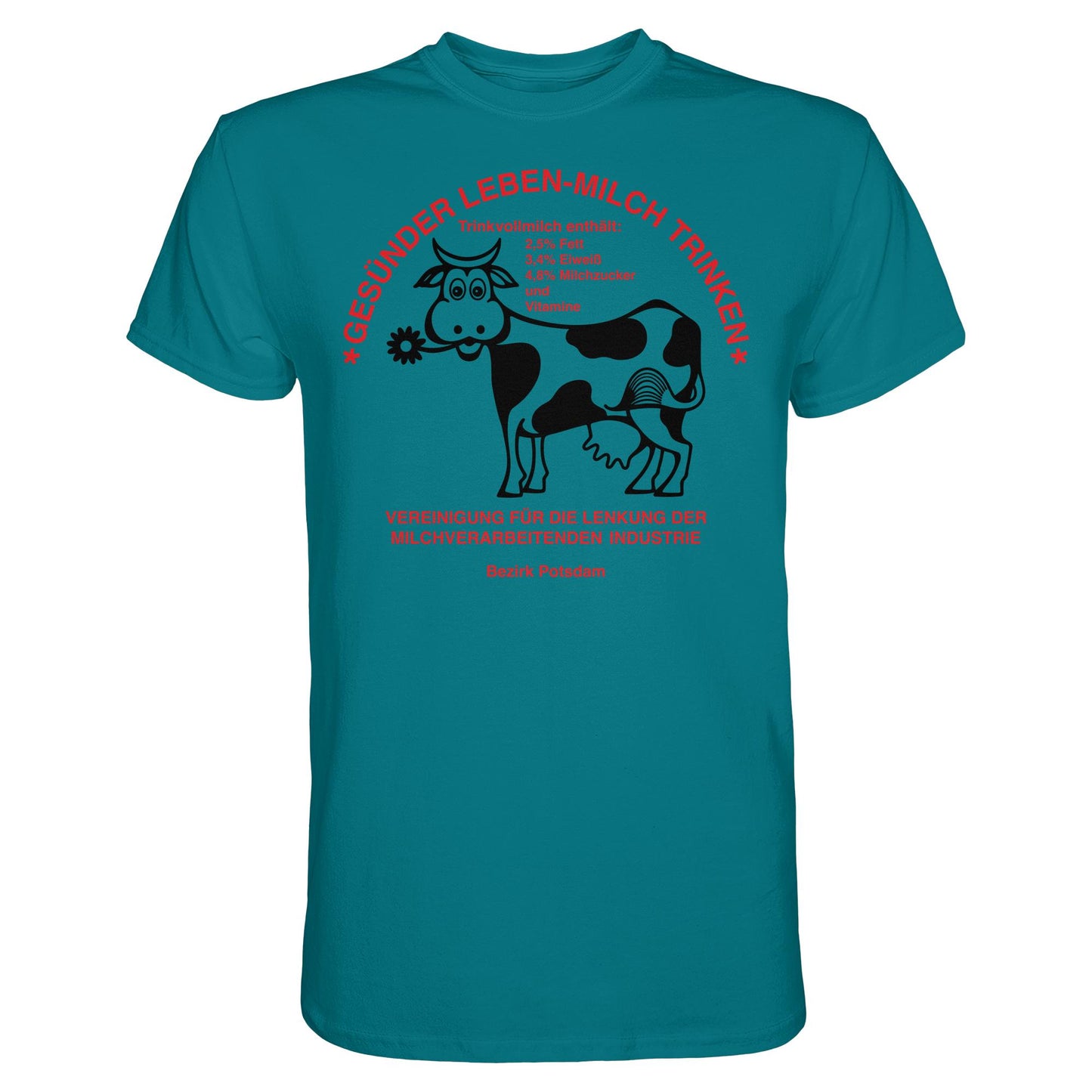 DDR Ostalgie Shirt Unisex • GESÜNDER LEBEN - MILCH TRINKEN, POTSDAM