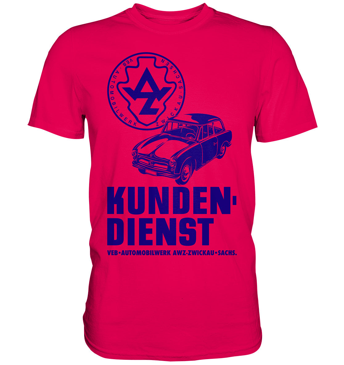 DDR Ostalgie Shirt Unisex • P70 KUNDENDIENST VEB AWZ ZWICKAU