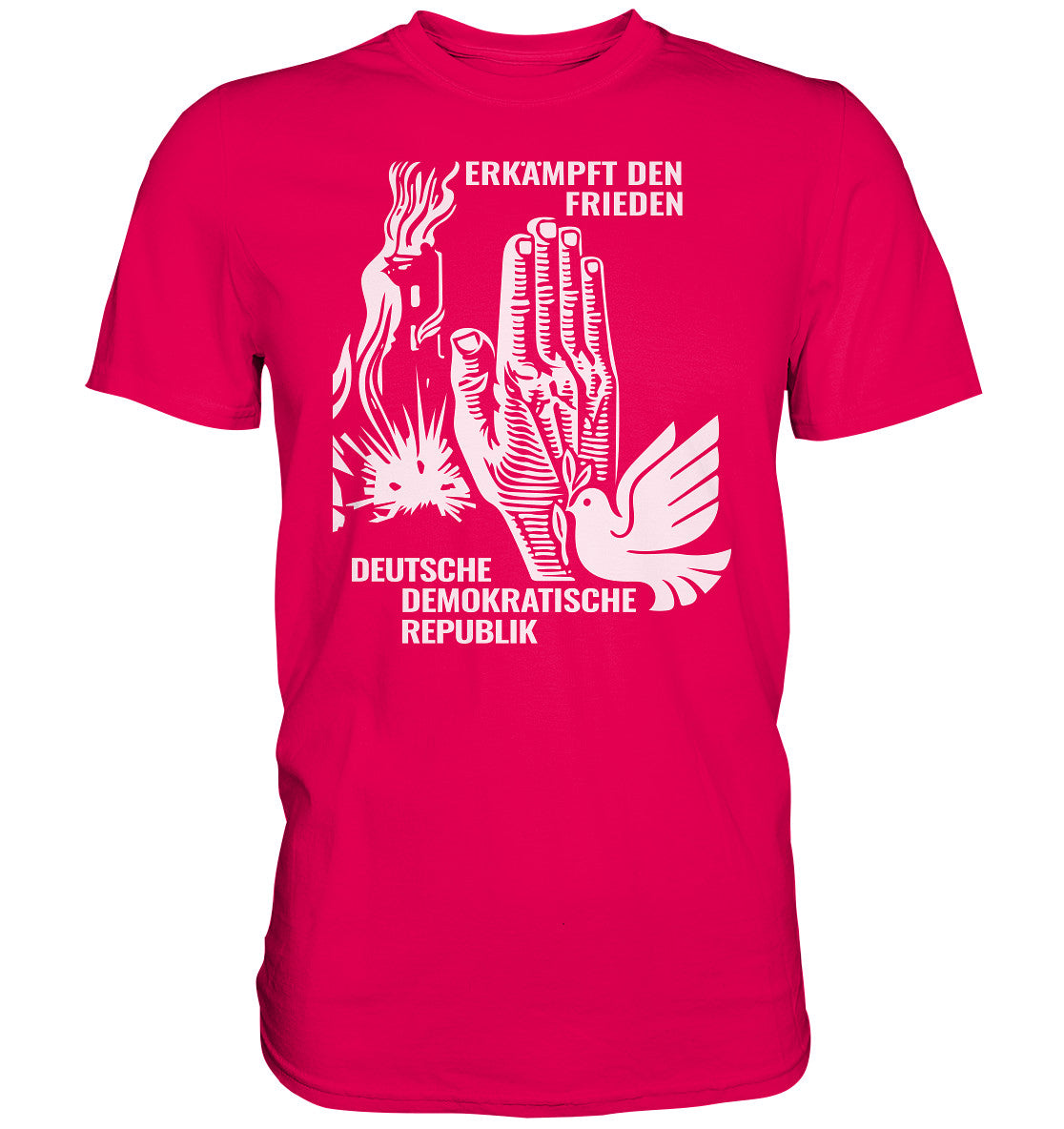 DDR Ostalgie Shirt Unisex • ERKÄMPFT DEN FRIEDEN - DDR BRIEFMARKE 8PF