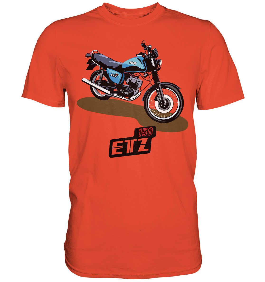 DDR Ostalgie Shirt Unisex • MZ ETZ 150 BLAU (ORIGINAL DDR-PLAKAT)