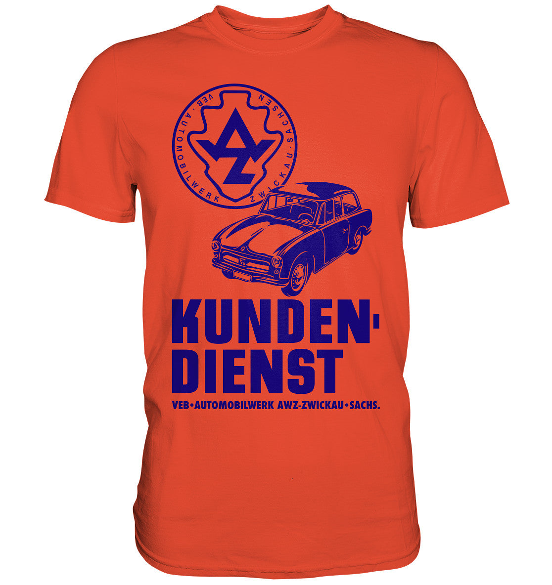 DDR Ostalgie Shirt Unisex • P70 KUNDENDIENST VEB AWZ ZWICKAU