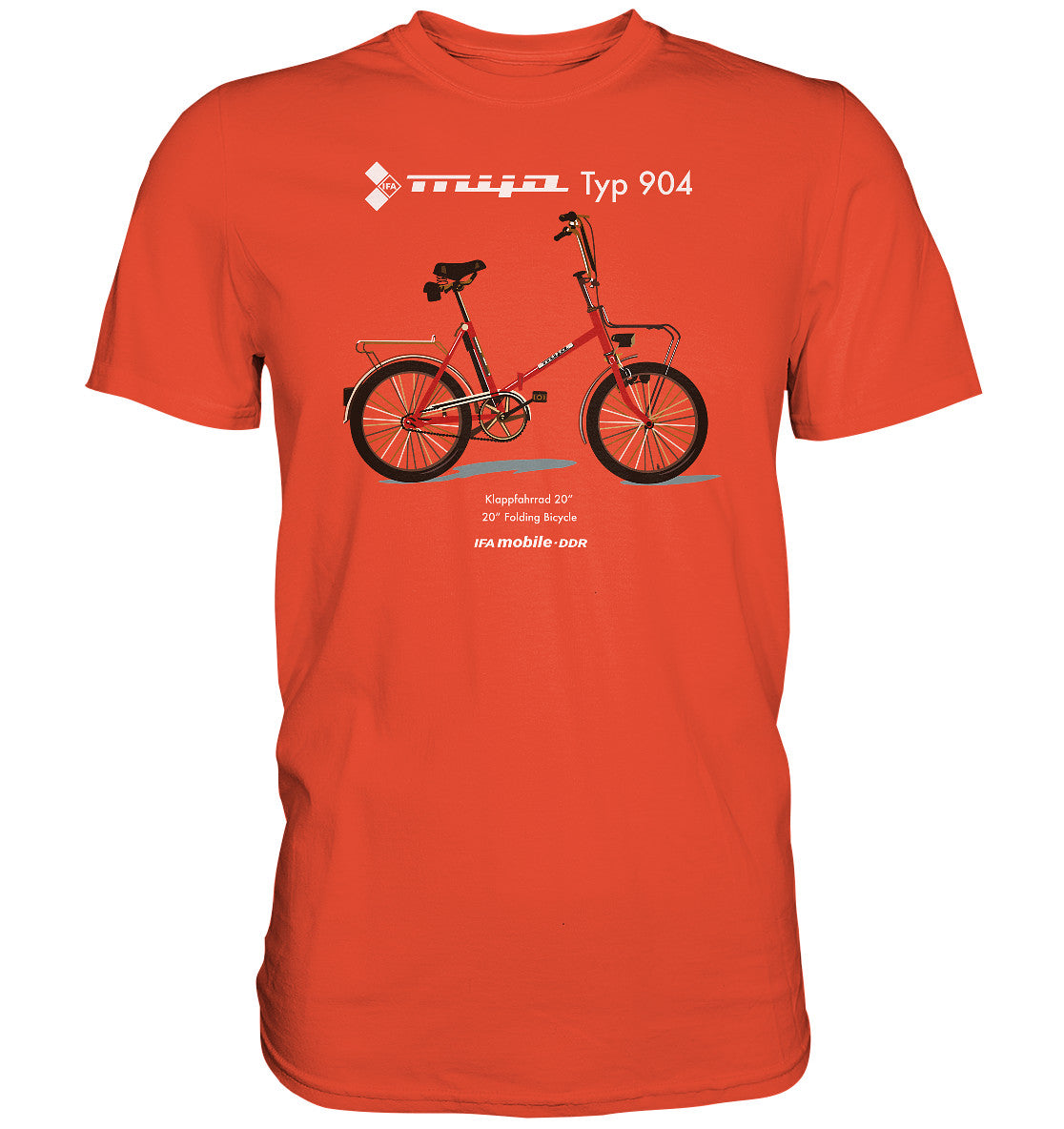 DDR Ostalgie Shirt Unisex • MIFA KLAPPRAD TYP 904 - ORIGINAL WERBUNG