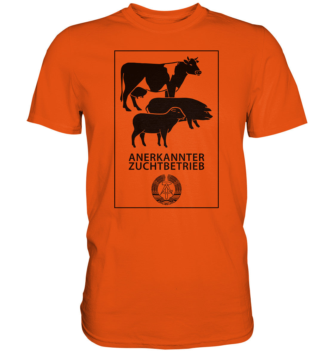DDR Ostalgie Shirt Unisex • ANERKANNTER ZUCHTBETRIEB (ORIGINALSCHILD)