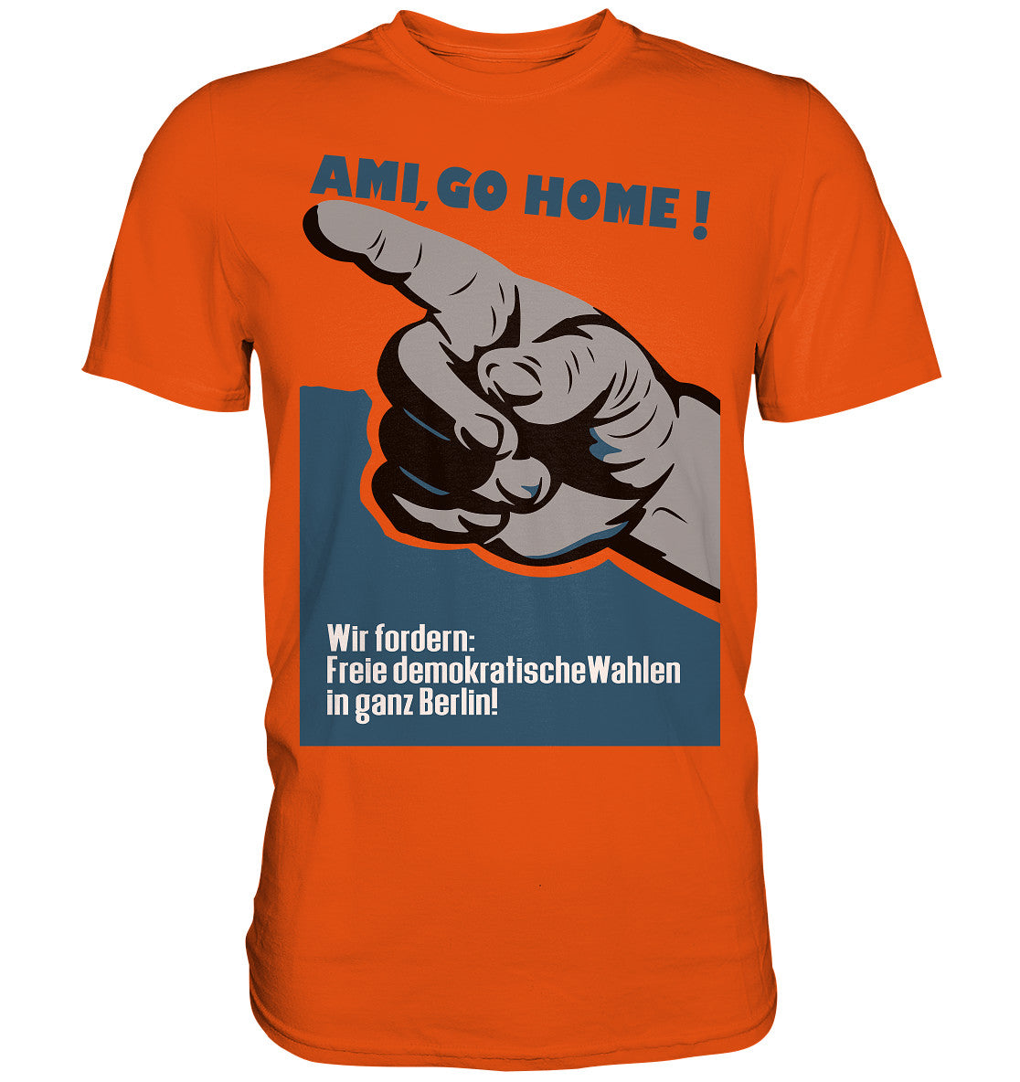 DDR Ostalgie Shirt Unisex • AMI GO HOME! ORIGINALPLAKAT 1950