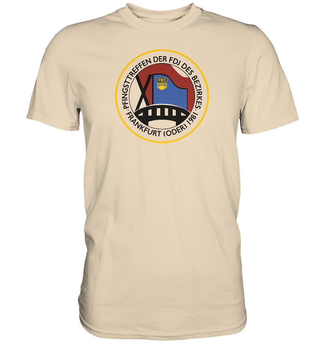 DDR Ostalgie Shirt Unisex • FDJ PFINGSTTREFFEN FRANKFURT ODER - 1981