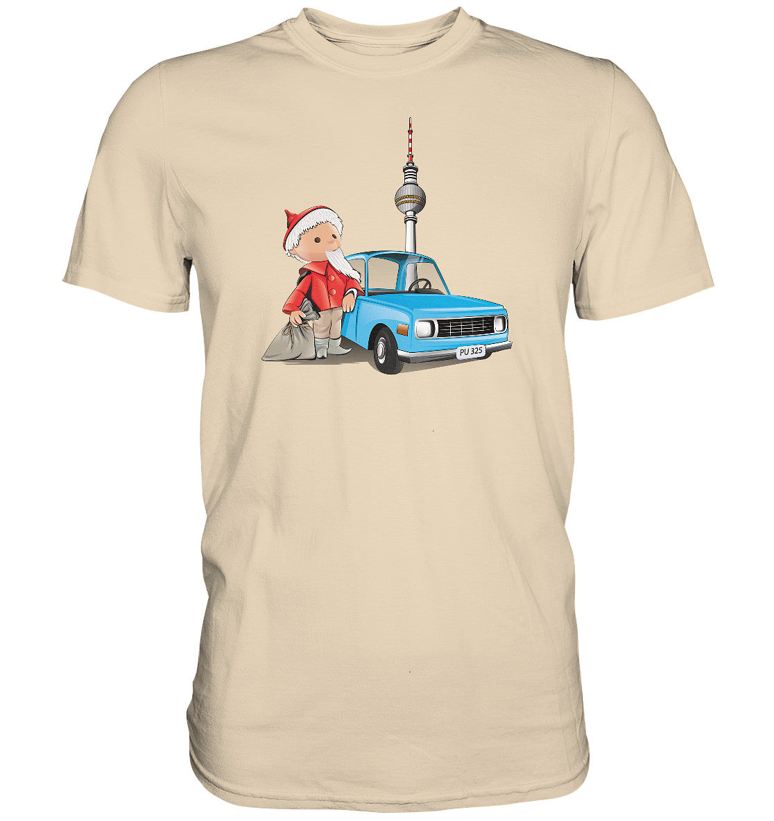 DDR Ostalgie Shirt Unisex • UNSER SANDMÄNNCHEN - MIT WARTBURG IN BERLIN (PU-325)