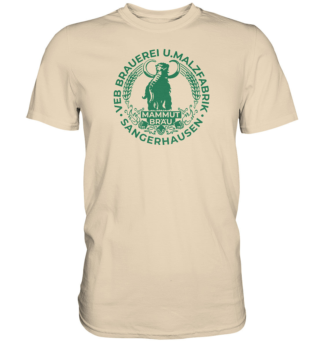 DDR Ostalgie Shirt Unisex • EB BRAUEREI SANGERHAUSEN - MAMMUT BRÄU monochrom