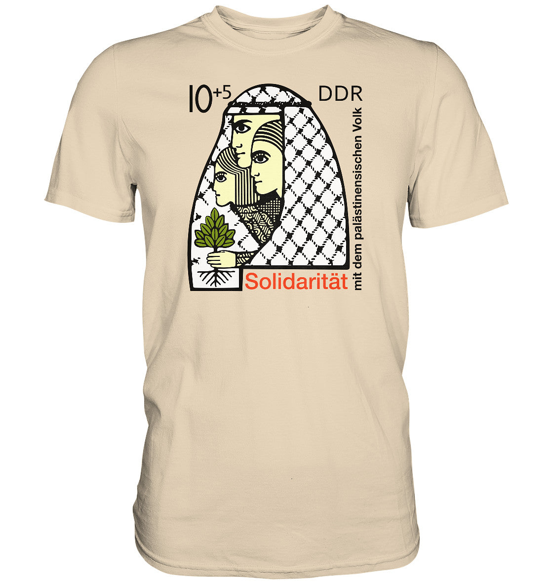 DDR Ostalgie Shirt Unisex • SOLIDARITÄT MIT DEM PALÄSTINENSISCHEN VOLK
