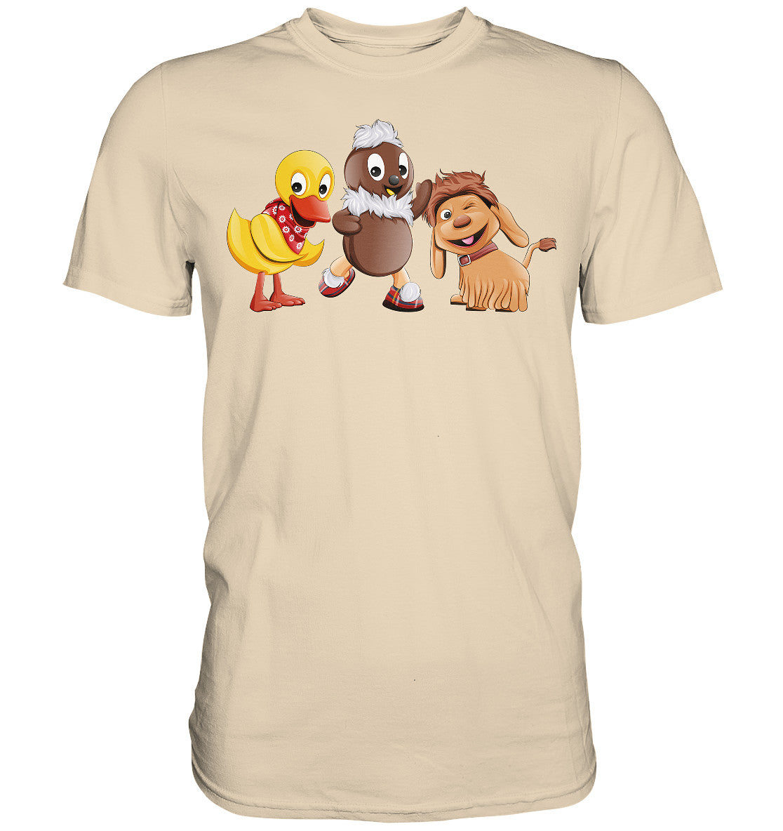 DDR Ostalgie Shirt Unisex • UNSER SANDMÄNNCHEN - PITTI, MOPPI & SCHNATTERINCHEN