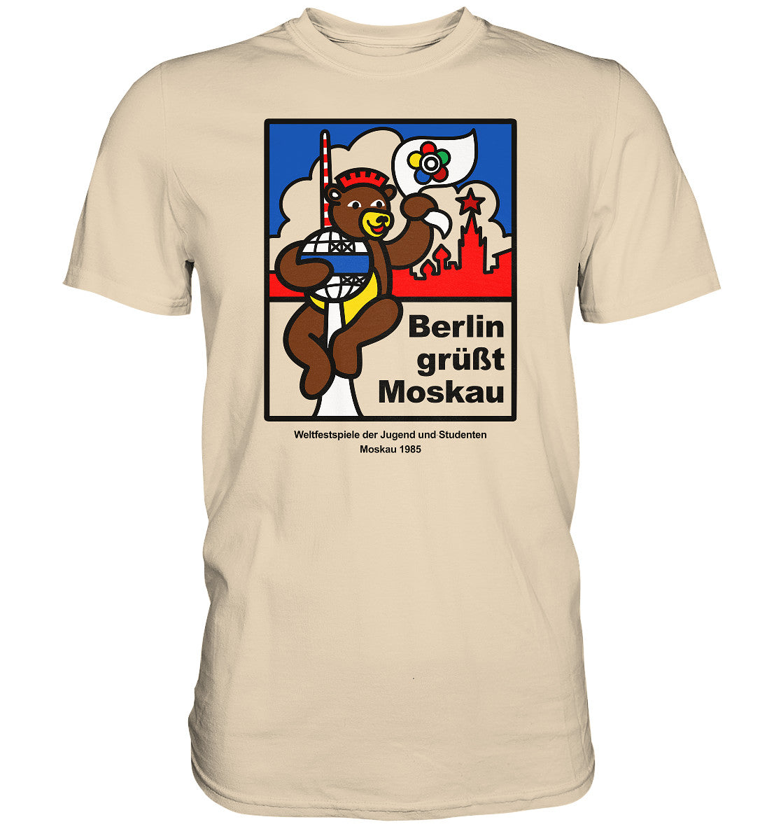 DDR Ostalgie Shirt Unisex • WELTFESTSPIELE DER JUGEND, MOSKAU 1985
