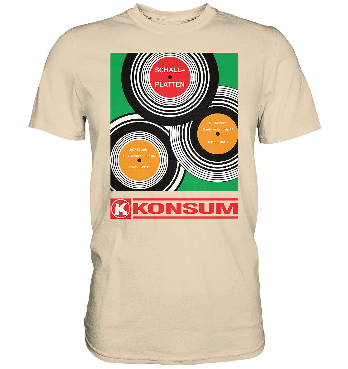 PREMIUM SHIRT UNISEX • KONSUM SCHALLPLATTEN DRESDEN