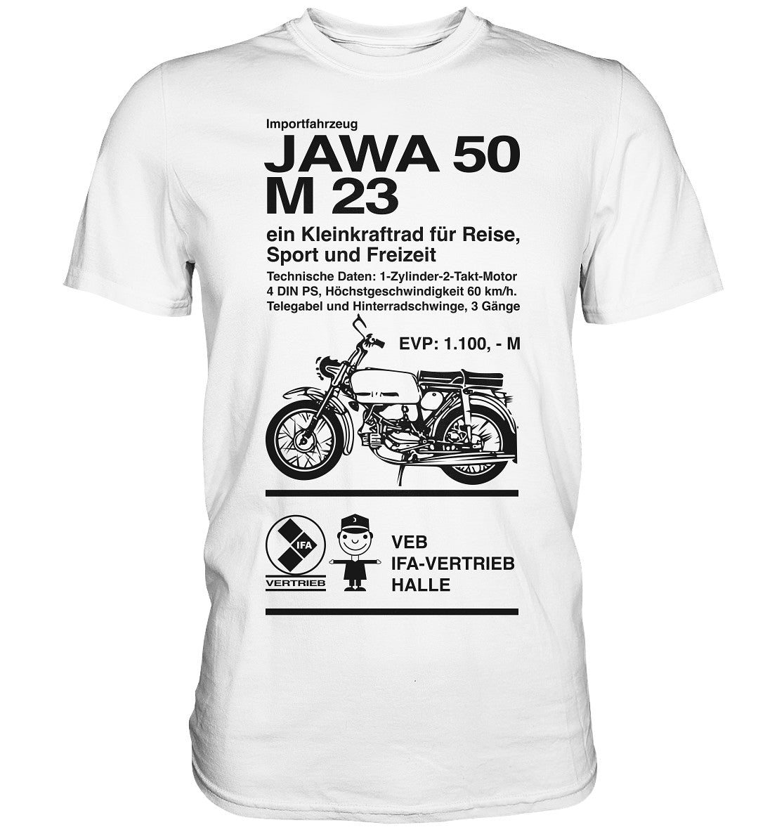 DDR Ostalgie Shirt Unisex • JAWA 50 M23 - ORIGINALPLAKAT
