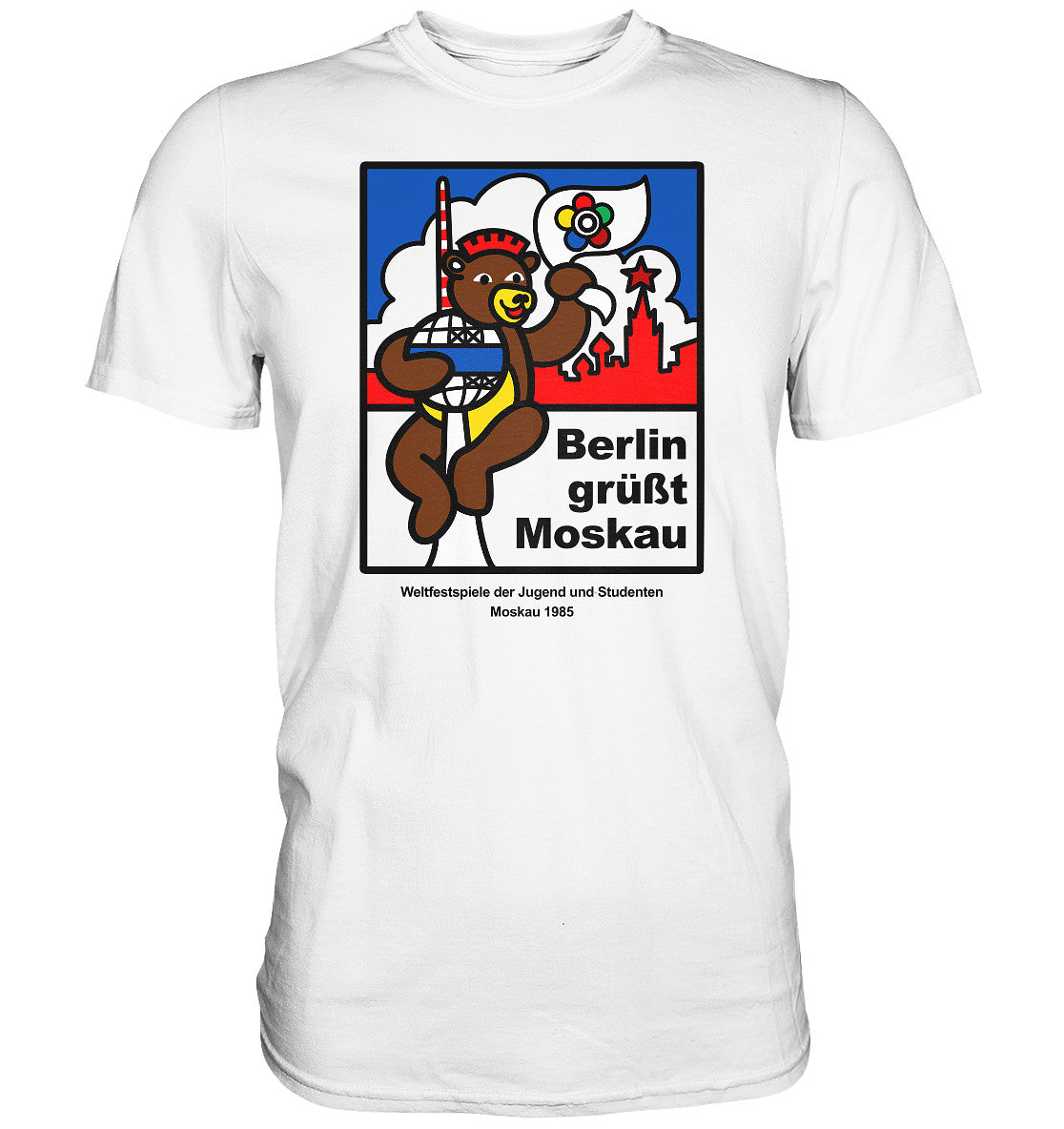 DDR Ostalgie Shirt Unisex • WELTFESTSPIELE DER JUGEND, MOSKAU 1985