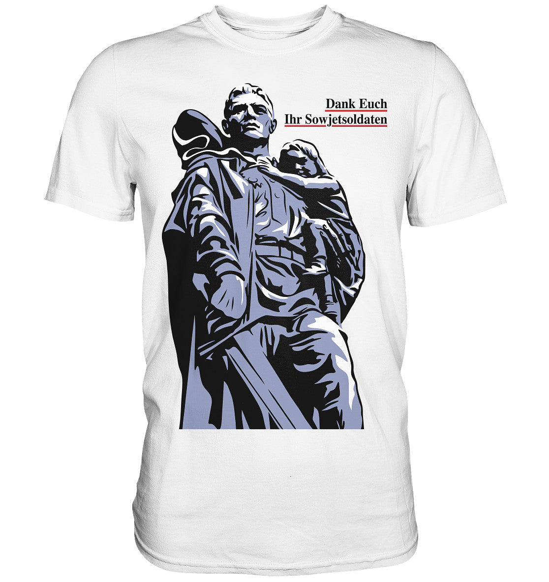 DDR Ostalgie Shirt Unisex • DANK EUCH IHR SOWJETSOLDATEN (DDR ORIGINAL-PLAKAT)