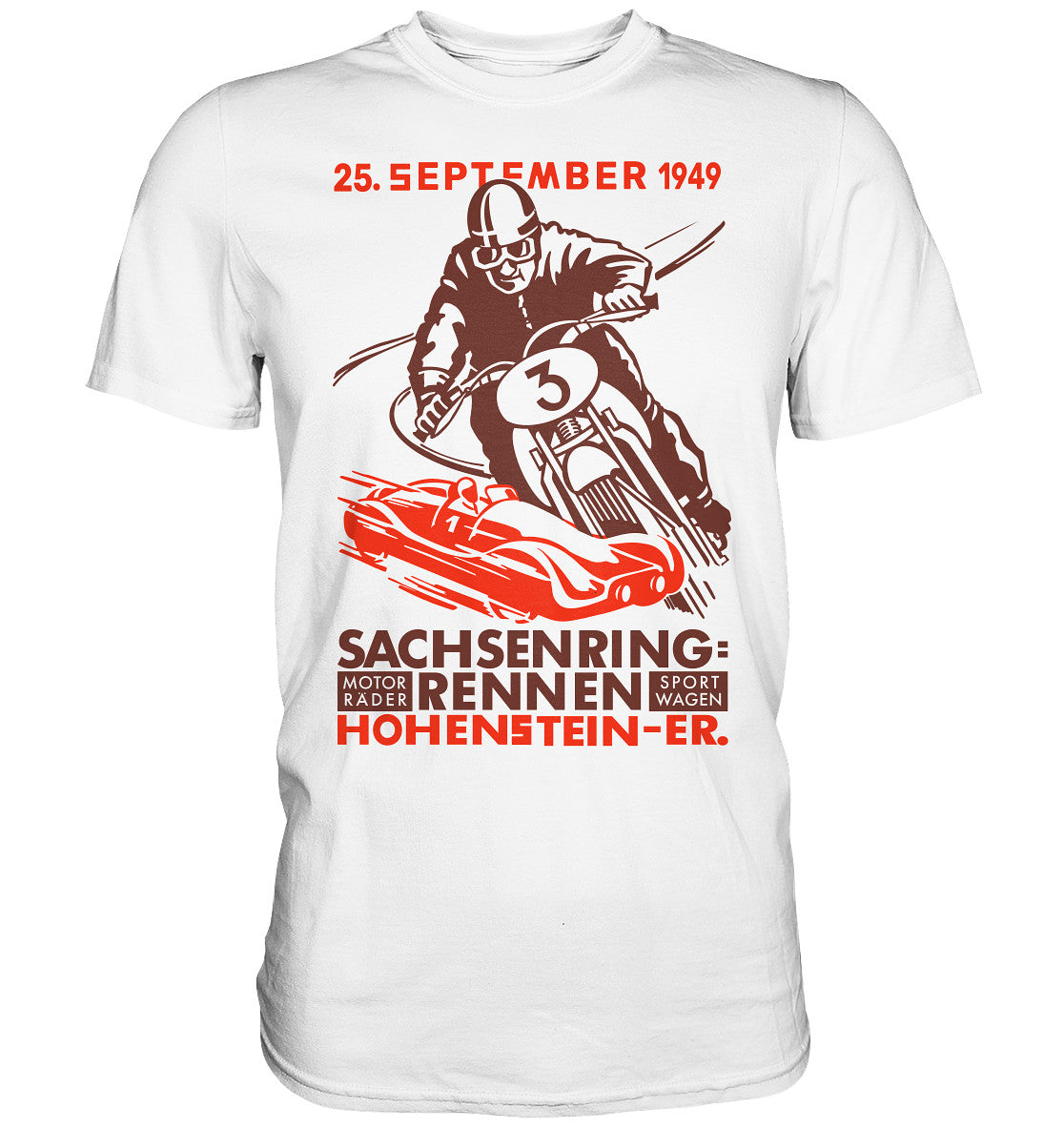 DDR Ostalgie Shirt Unisex • SACHSENRING-RENNEN 1949 - hell