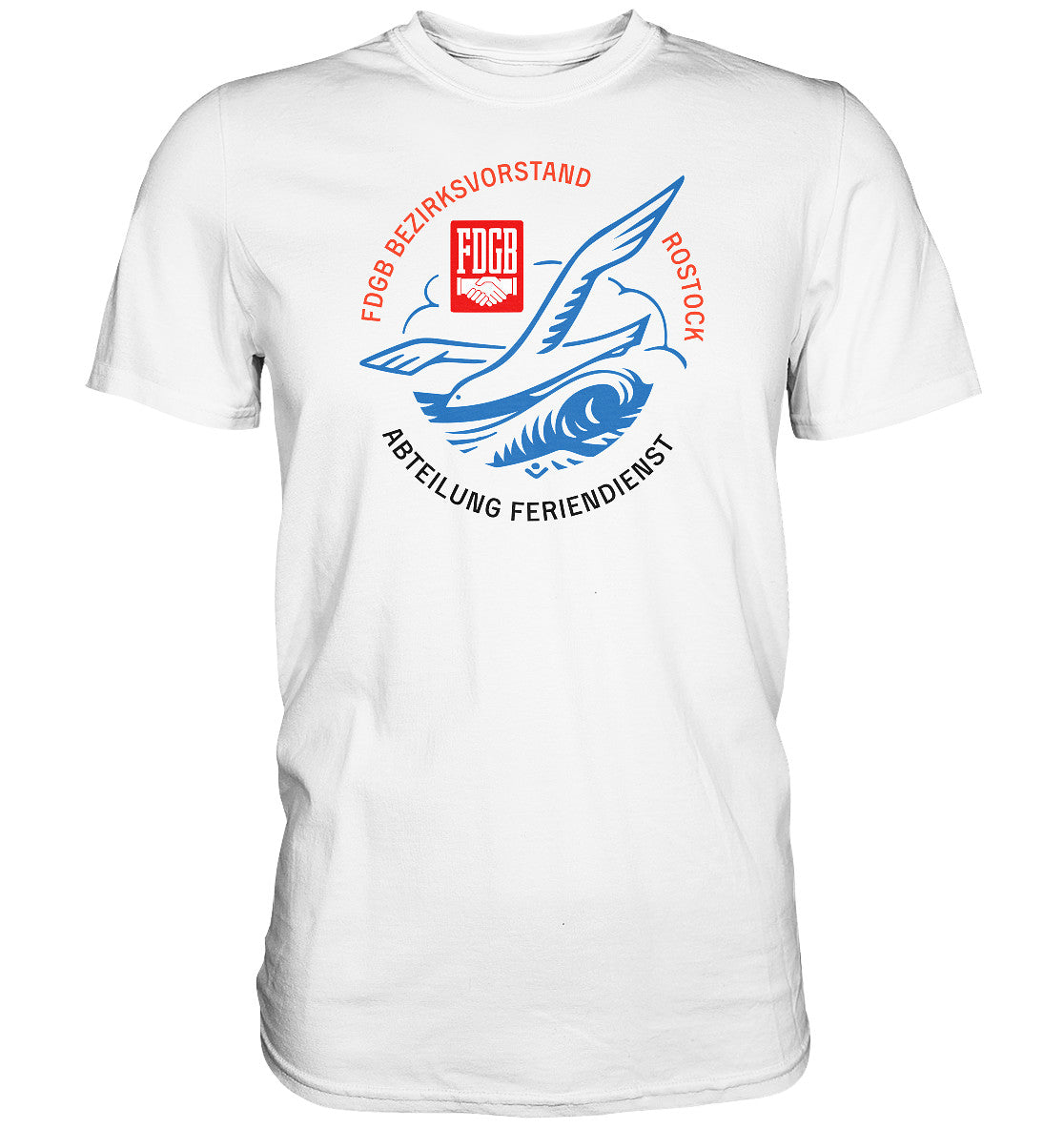 DDR Ostalgie Shirt Unisex • FDGB FERIENDIENST ROSTOCK