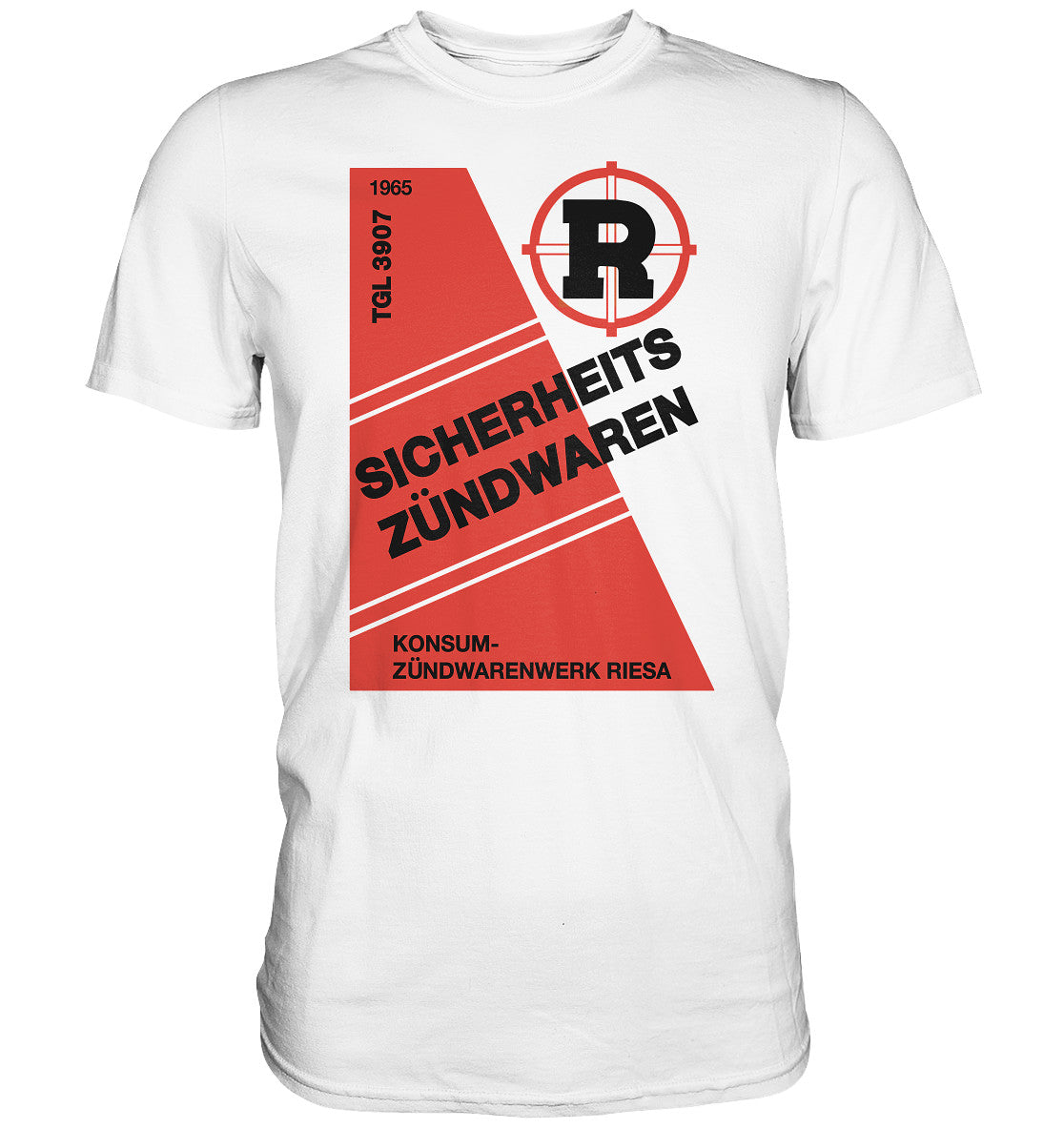 DDR Ostalgie Shirt Unisex • RIESA SICHERHEITSZÜNDWAREN